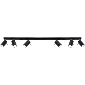 Lampa RING 6L 16x6x118cm nowoczesna do salonu nad wyspą kuchenną czarny