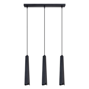 Lampa wisząca PRYSM 3L czarna 120x5x45cm nowoczesna lampa G9 do salonu