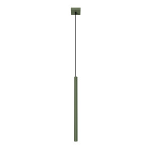 Lampa wisząca Pastelo 114x8x8cm do sypialni salonu zielona oliwka