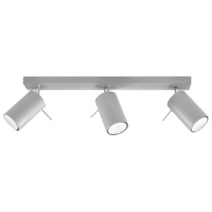 Plafon RING 3 szary 16x6x45cm nowoczesna lampa GU10 do salonu