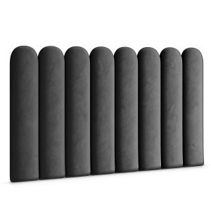 Panele tapicerowane 20x60 cm na ścianę płotek grafitowy