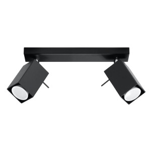 Plafon MERIDA 2 czarny 16x6x30cm nowoczesna lampa GU10 do salonu