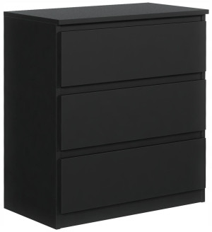 Szafka z 3 szufladami 78x70x39 cm czarna do salonu i sypialni