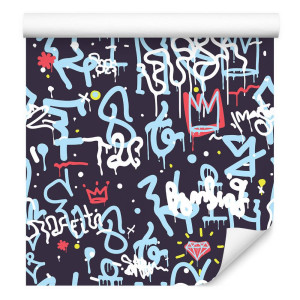 Tapeta do pokoju młodzieżowego graffiti diamenty