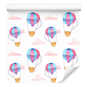 Tapeta pastelowe balony chmurki, do pokoju dziecka