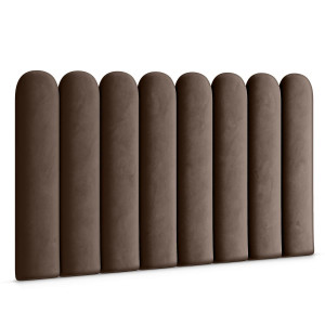 Panele tapicerowane 20x80 cm na ścianę płotek brązowy