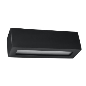 Kinkiet ceramiczny VEGA czarny 9.5x9.5x32.5cm E27 nowoczesny do salonu