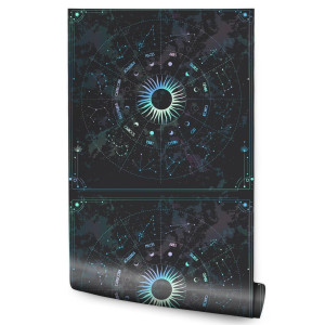 Tapeta Znaki ZODIAKU Abstrakcja Słońce Dekoracja