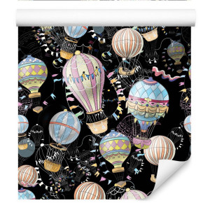 Tapeta ścienna dla dzieci balony pojazdy maszyny