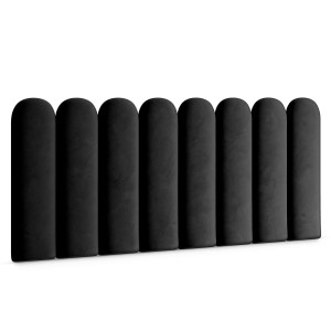 Panele tapicerowane  30x80 cm na ścianę płotek czarny