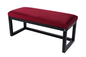 Siedzisko do przedpokoju LPG-2 55x50x40 cm ławka tapicerowana nogi czarne tkanina Piano 06 bordowy