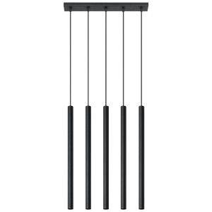 Lampa wisząca PASTELO 5 90x5x45cm nowoczesna nad stół do salonu kuchni czarna