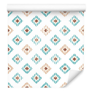 Tapeta kolorowe wzory geometryczne, dekoracja w stylu nowoczesnym