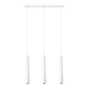 Lampa wisząca PRYSM 3L biała 120x5x45cm nowoczesna lampa G9 do salonu