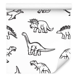 Tapeta ścienna dla dzieci w dinozaury, zwierzęta