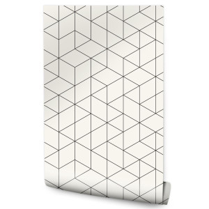 Tapeta Do Salonu SZEŚCIANY Wzór Geometryczny 3D 53x1000