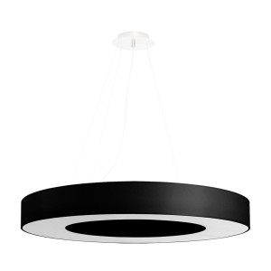 Żyrandol SATURNO SLIM 70 102x70x70cm nowoczesna okrągłą lampa wisząca czarna E27 do salonu