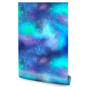 Tapeta młodzieżowa fioletowy kosmos gwiazdy galaxy