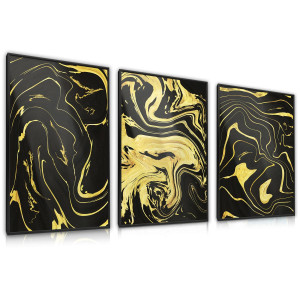 Zestaw 3x Plakat W Ramie ABSTRAKCYJNE Wzory 60x80cm