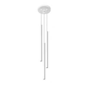 Lampa wisząca PASTELO 3P biała 90x20x20cm nowoczesna G9 do salonu