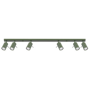 Plafon Ring 17x6x117cm do sypialni salonu zielony oliwkowy