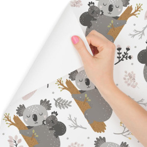 Tapeta dla dzieci koala miś kwiaty rośliny natura