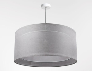 Lampa wisząca DUO 50cm LEN LIGHT szara do salonu