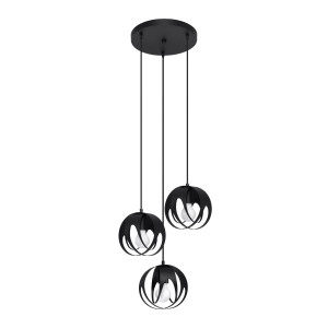 Lampa wisząca TULOS 3P czarna 117x30x30cm E27 nowoczesna do salonu