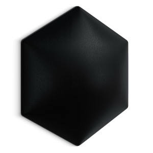 Panele tapicerowane 26x30 cm na ścianę hexagon czarny