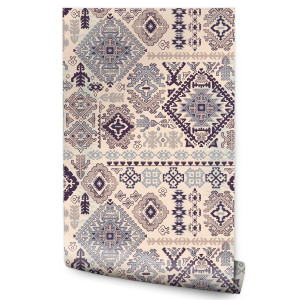 Tapeta w stylu boho indiańskie wzory do sypialni