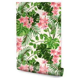 Tapeta W Rolce Egzotyczne LIŚCIE Kwiaty Monstera 53x1000