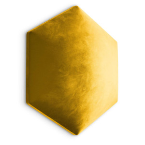 Panele tapicerowane 35x40 cm hexagon magic velvet żółty