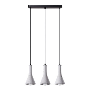 Lampa wisząca REA 3L beton 110x12x46cm nowoczesna E14 do salonu