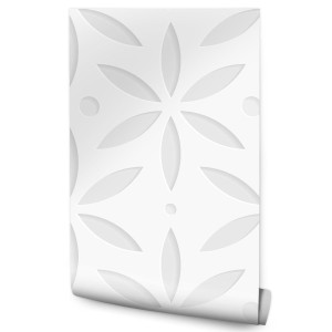 Tapeta do Biura GEOMETRYCZNE Kwiaty Dekor Efekt 3D