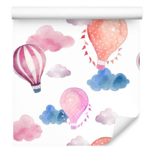 Tapeta do pokoju dziecka balony kolorowe chmury