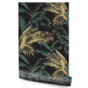 Tapeta do sypialni LIŚCIE bananowca natura zieleń