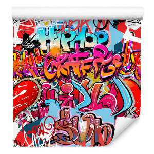 Tapeta ścienna młodzieżowe graffiti hip hop serca