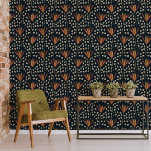Tapeta Do Salonu Kolorowe KWIATY Kamienie Natura