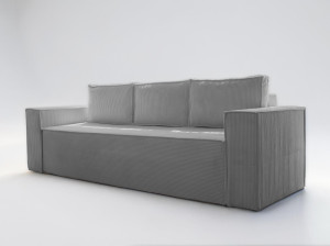 Kanapa rozkładana Verona Mega Wygodna 248x52x93 cm wersalka z funkcją spania i pojemnikiem sprężyny BONELL sztruks szary do salonu