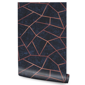 Tapeta do Salonu w Stylu SOHO Geometryczny Wzór 3D