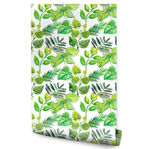 Tapeta Do Sypialni LIŚCIE Rośliny Natura Dekoracja