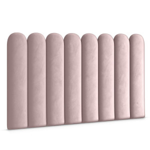 Panele tapicerowane 20x80 cm na ścianę płotek różowy