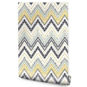 Tapeta w Rolce Kolorowy Wzór CHEVRON w Stylu Boho