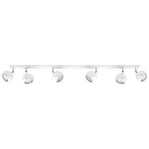 Plafon OCULARE 6L biały 16x10x118cm nowoczesna lampa GU10 do salonu