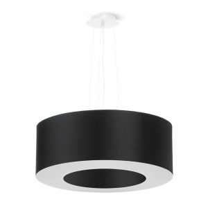 Lampa wisząca SATURNO 50 112x50x50cm nowoczesna do salonu czarna