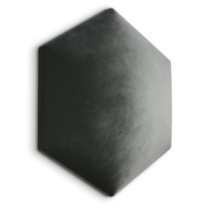 Panele tapicerowane 26x30 hexagon magic velvet szary