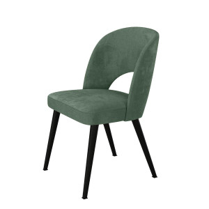 Krzesło DELUXE KR-5 46x82x45 cm do jadalni welurowe zielone