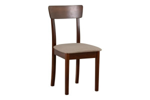 Krzesło drewniane LIVA 86x40x43 cm drewniane bukowe do jadalni orzech beż