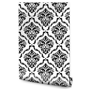 Tapeta Klasyczne Czarno-Białe ORNAMENTY Glamour 53x1000