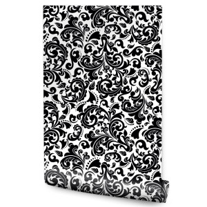 Tapeta Ścienna Klasyczne CZARNO-BIAŁE Ornamenty 53x1000